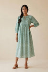 Azure Bloom Smock Dress