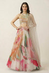 Multi Embroidered Lehenga Set