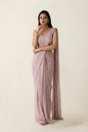 Pink Drape Saree