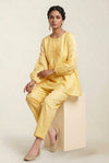 Phool Gathered Top- Yellow