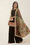 Black Georgette Gharara Set
