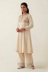 Ivory Mirror Embroidered A-Line co-ord sets